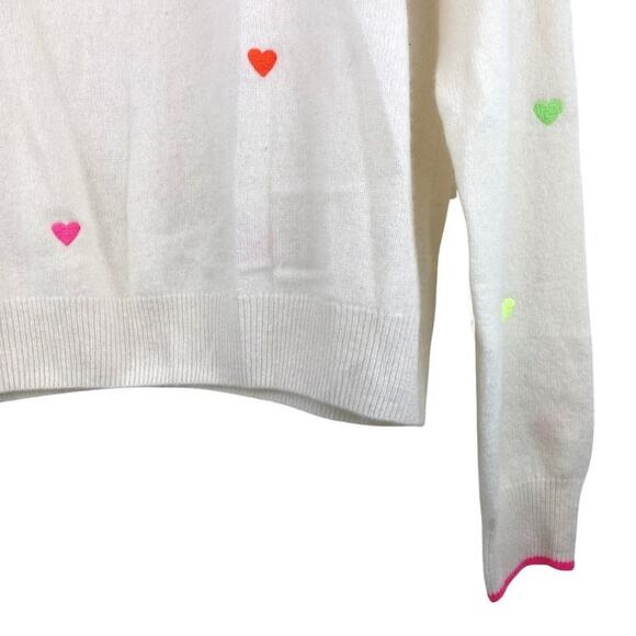NWT Scott & Scott London Mini Multi-Colored Hearts Sweater M - Picture 9 of 11